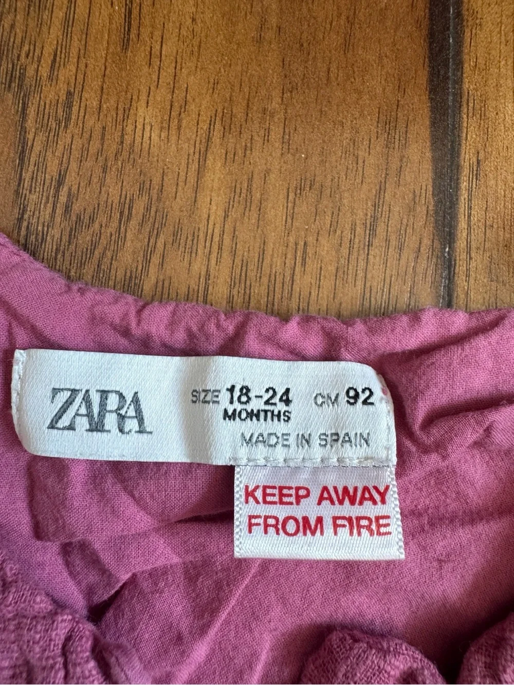 Zara Baby Pink Muslin Tiered Flutter Sleeve Dress – 18–24M